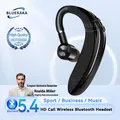 Nuovi aggiornamenti S109 Auricolari Bluetooth 5.4 senza fili universali con gancio, auricolari sportivi per attività commerciali, auricolari mono, cuffie vivavoce con microfono per smartphone