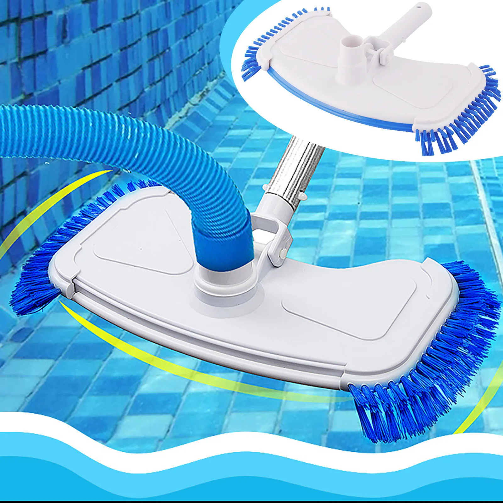 Tête d'aspiration pour aspirateur incurvé de piscine, économie d'œuvre, spas de bain, douche d'hôtel, brosse de nettoyage, outils de nettoyage de piscine