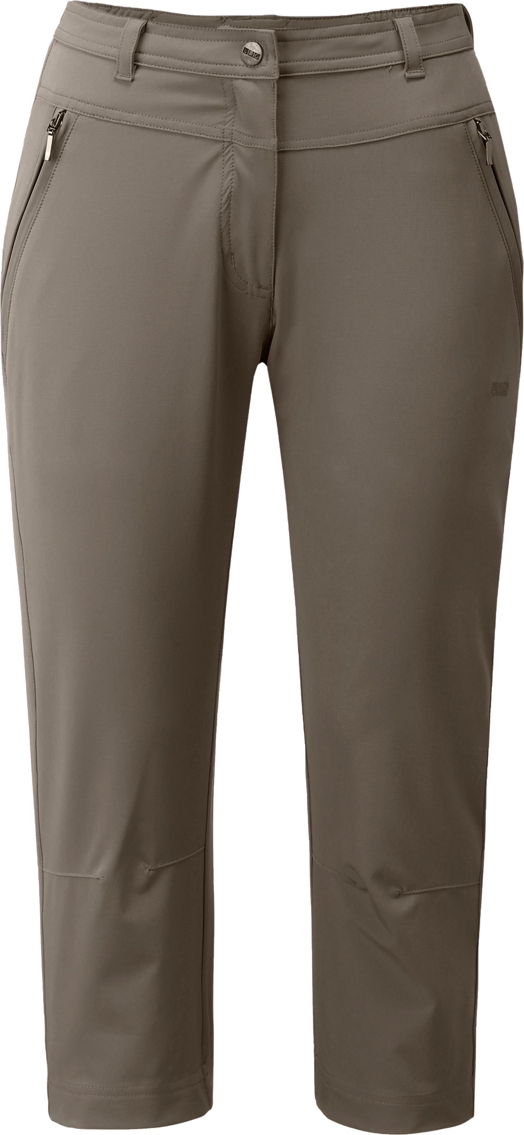 3/4-Hose DEPROC ACTIVE "KENORA PIRATE WOMEN", Damen, Gr. 50 (XL), Normalgrößen, braun, 97% Polyester; 3% Elastan, Hosen, auch in Großen Größen erhältlich