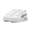 Sneaker PUMA "Mayze Glitter Sneakers Mädchen", Kinder, Gr. 28, weiß (weiß silber metallic), Obermaterial: Synthetik, Textil; Futter: Textil; Innensohle: Textil; Laufsohle: Gummi, Schuhe