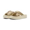 Sandale PUMA "Leadcat Platform Metallic Sandalen Damen", Gr. 39, gold light sand beige, Obermaterial: Synthetik; Futter: Textil; Innensohle: Synthetik; Laufsohle: Synthetik, Schuhe