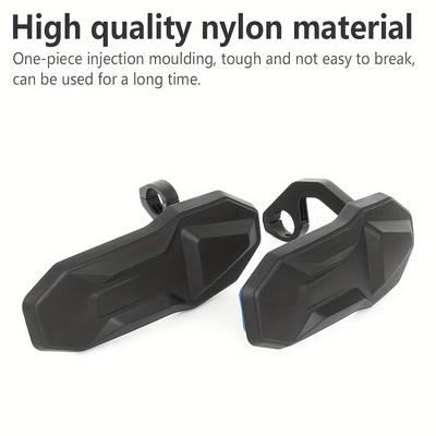 TEMU 2pcs Mountain Bike Handlebar Guards, Windproof Nylon Hand Protectors With Reflective Elements, Cycling Accessories For Front And Rear Bars, Bicycle Image