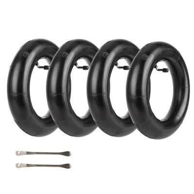 TEMU (4-pack) Ulip Reinforced 10x3/255x80 Inner Tube With 90 Degree Bent Valve - Thickened Rubber Inner Tubes For 10x3 255x80 80/65-6 Tires Compatible With D4+ N6 Pro M4 Pro Y10 Electric Scooters Image