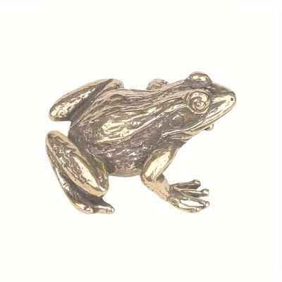TEMU Abstract Brass Frog Figurine - Antique Style, Collectible For Indoor & Outdoor Decor, Living Room And Image