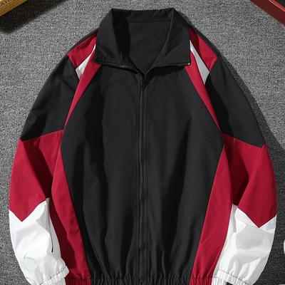 TEMU Men's Outerwear Color- Jacket Lightweight Thin Jacket Casual Fashion Windproof Wear-resistant Comfortable High-quality Fabric Image