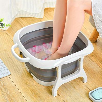 TEMU Portable Foldable Foot Soak Tub - Hypoallergenic, No Power Needed, Ideal For Adults' Foot & Nail Care Image
