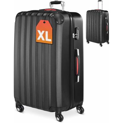 TEMU Monzana® Suitcase Hand Luggage Abs Case Rubberized Wheels Telescopic Handle Combination Lock Travel Suitcase Hard Shell Suitcase Trolley Xl Image