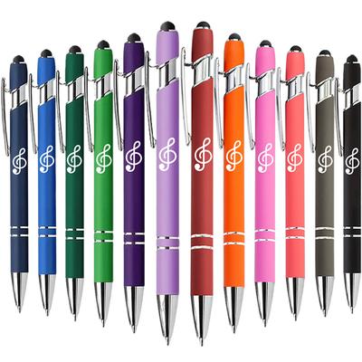 TEMU 12pcs Music Note Ballpoint Pens. 2-in-1 Retractable Touch Screen Musical Note Ballpoint Pen With Stylus Tips Music Teacher Student Gift Party Favor(assorted Colors) Image