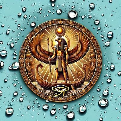 TEMU Room Decor 1pc, Egyptian Ra, Egyptian Theme, 2d Flat Rendering, Iron 20×20 Cm (8×8 Inches), Round Iron Sign, Round Iron Decorative , Home, Living Room, Bedroom, Shop, Cafe, Bar Or With Wall Space Image