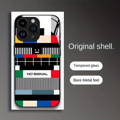 TEMU Red Yellow Grid Suitable For Iphone 16 Pro Max Case, Full-body Shockproof Protective Cover With Stylish For Iphone 15 Pro Max/14/16 Plus/13 Pro/12/11/7/8/x/xr/xs Max Image