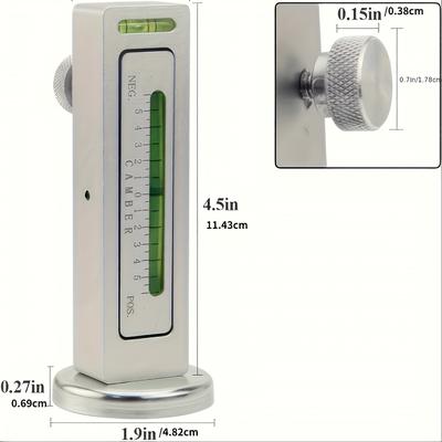 TEMU Juemel Universal Adjustable Magnetic Gauge Tool, Camber Castor Strut Wheel Alignment Tools For Car Truck Rv Tire Repair Caster Alignment Castor Wheel Gauge Camber Alignment Tools Camber Gauge Image