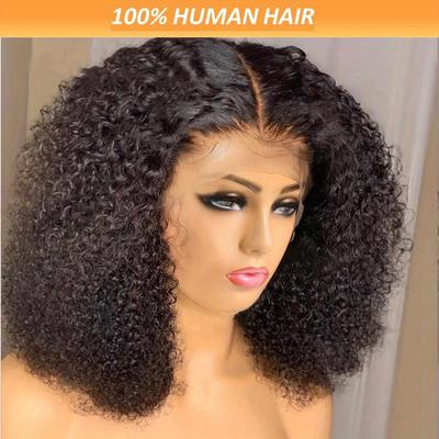 TEMU Short Bob Wig Human Wigs Hair Glueless 13x6 Lace Front Wigs For Women 180% Density Hd Bob Lace Frontal Wigs Wet And Wave Image