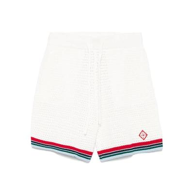Crochet-Knit Shorts - White - Casablanca Shorts
