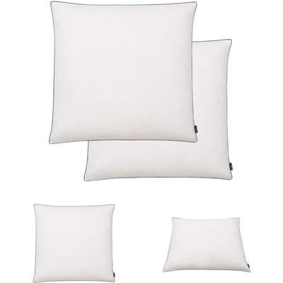 The Living Store Kissen 2 Stk. Daunen-/Federfüllung Leicht 80x80 cm Weiß - Kopfkissen - Weiß Image