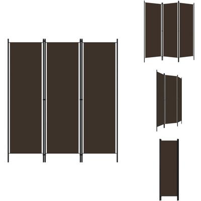 Vidaxl - 3-tlg. Raumteiler Braun 150x180 cm - Raumteiler - Zimmerabtrennung - Sichtschutz Image