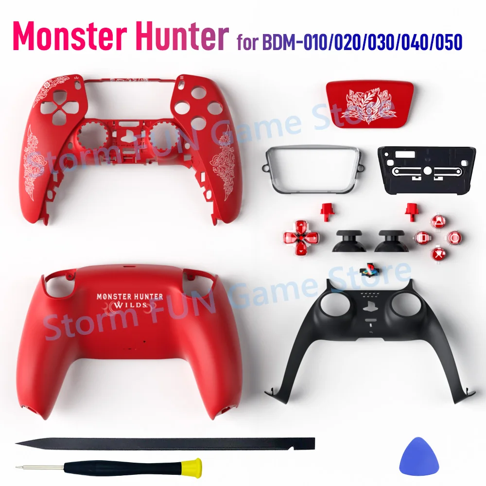 Limited Monster Hunter for PS5 Controller Shell Cover Playstation 5 Case Replacement Charger Station Fast Charging