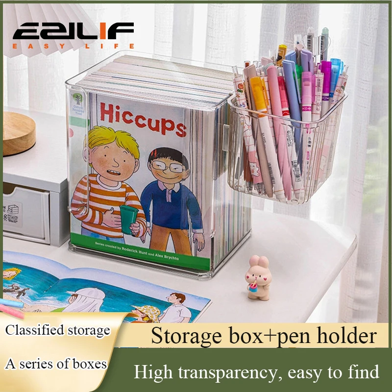 Transparentes Kinderbuch regal, Bilderbuch-Aufbewahrung sbox, Desktop-Buch, Schreibtisch-Organisation werkzeug, vertikales Lager regal