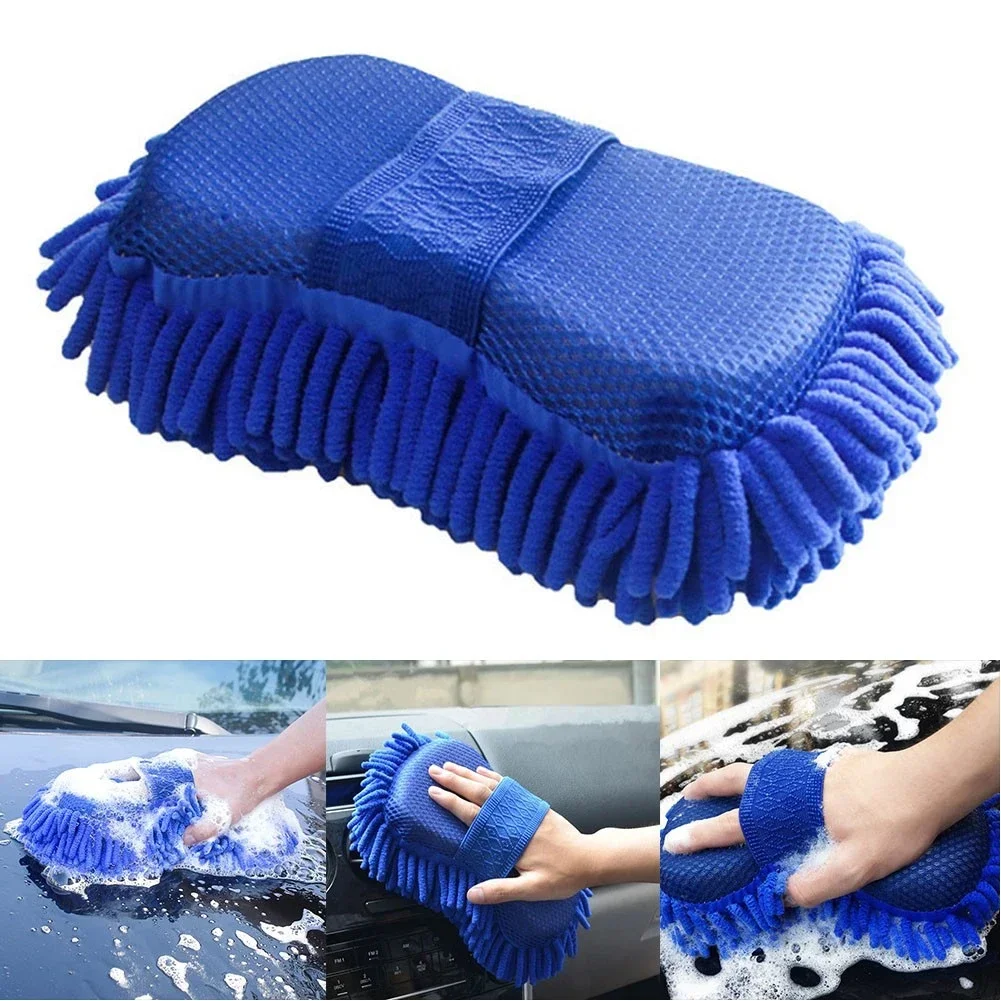 Auto Waschen Schwamm Pinsel Weiche Chenille Mikrofaser Waschen Pinsel Auto Körper Reinigung Wasser Absorbieren Pinsel Detaillierung Waschmaschine Image