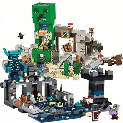 Welt The Creeper Mine Deep Dark Battle Bausteine Ziegel Spielzeug Image