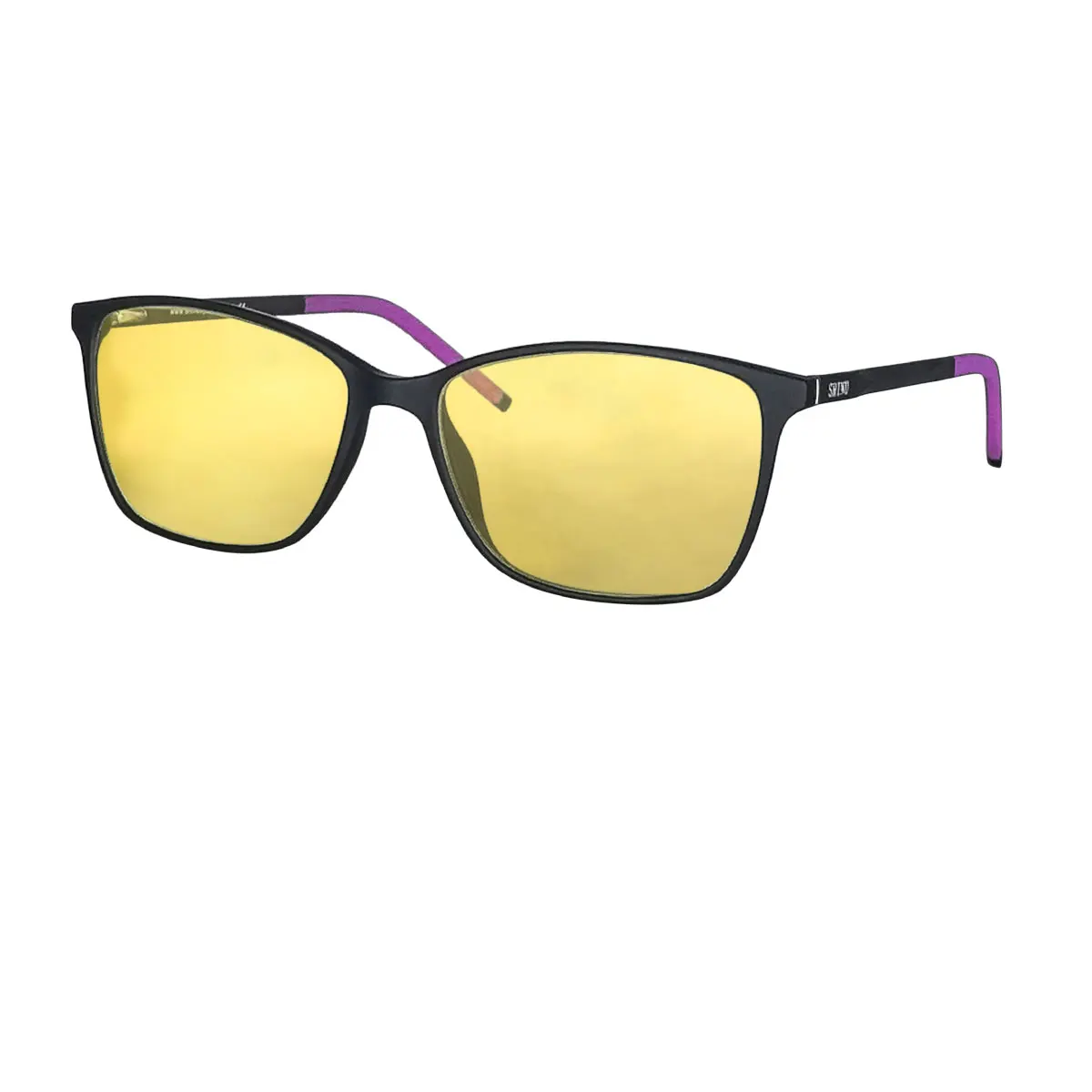SHINU Damen-Brille, rote Linse, Brille für besseren Schlaf, orangefarbene Linse, lange Gaming-Brille, gelbe Gläser, Nachtsicht, kleine Größe Image