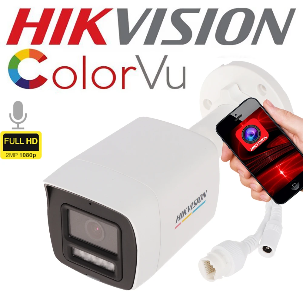 Hikvision DS-2CD1027G2H-LIU 2,8 mm PL 2 MP ColorVu mit Smart Hybrid Light Fixed Bullet Netzwerkkamera Image