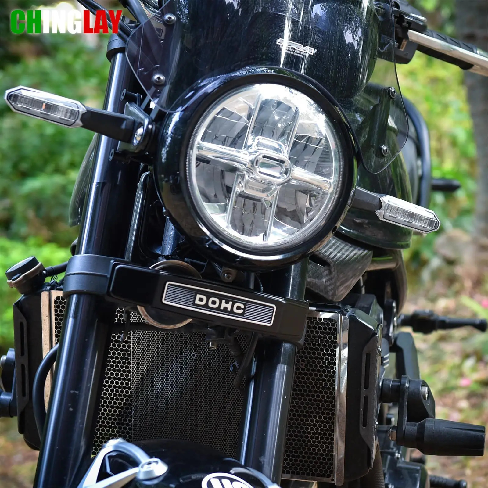 CHINGLAY Gabelrohrabdeckung für Kawasaki Z900RS 2018–2025, dekorative Abdeckung des Hupen unter dem Scheinwerfer – CNC-Zubehör Image