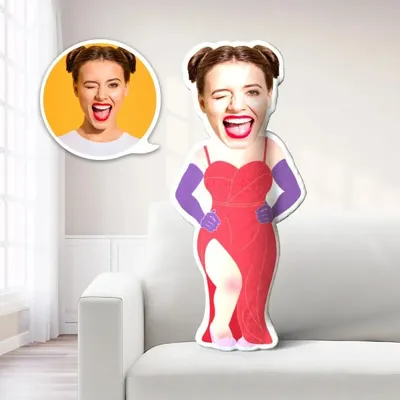 Benutzerdefiniertes Gesichtskissen Benutzerdefiniertes Gesichtskissen MiniMe-Kissen Personalisiertes Fotokissen Geschenk Sexy Mädchenkissen Image
