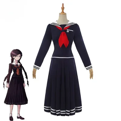 Spiel Danganronpa Cosplay Kostüm Fukawa Toko Cosplay Kostüm Frauen Schwarz Schuluniform Halloween Image