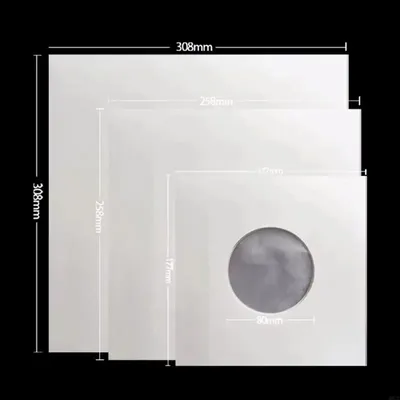 1PC 7/10/12 Zoll Doppelschicht-Schallplattenabdeckungen Aufbewahrungstaschen Antistatisch und Image