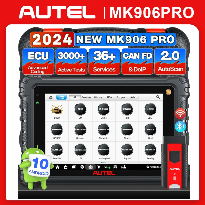 Autel MaxiCOM MK906 Pro MK906PRO Diagnosescanner Fortschrittliches ECU-Codierungsdiagnosetool OBD2-Scanner PK MaxiSys MK906BT MS906 Image