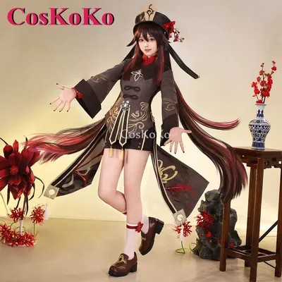 CosKoKo Hu Tao Cosplay Anime Spiel Genshin Impact Kostüm Schöne Elegante Uniform Für Frauen Image