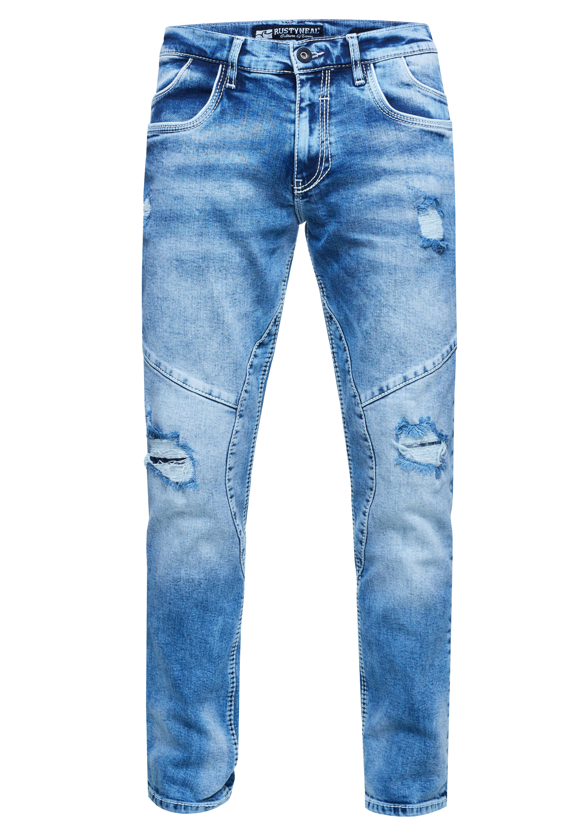 Jeans Hose "NISHO" Straight-Fit Biker Cotton-Stretch Image