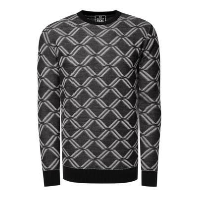 Feinstrick mit Karo-Muster Rundhals-Pullover Image