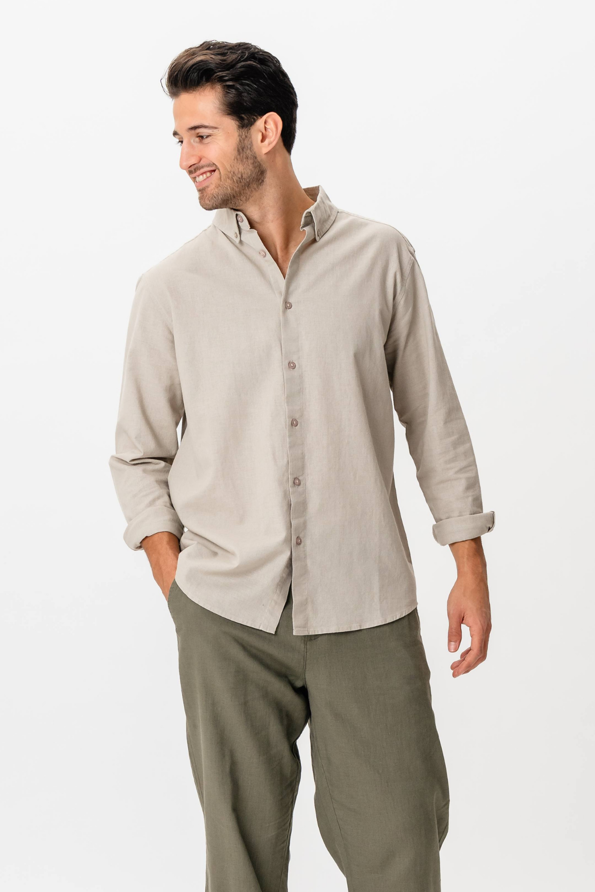 Leinenhemd - Sand Image