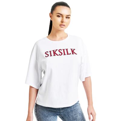 SikSilk - kurzes T-Shirt für Damen (Weiß) Image