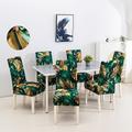 1/2/4/6 pezzi coprisedia elastici per sedie da pranzo e coprisedia antiscivolo alla moda con stampa di foglie di piante semplici, coprisedia protettivi per arredamento per la casa, hotel, ristoranti e