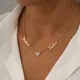 Collana personalizzata con cuore in zircone con nomi multipli personalizzati Collana personalizzata con nome per coppia di bambini in acciaio Stianless Regalo di gioielli per la famiglia