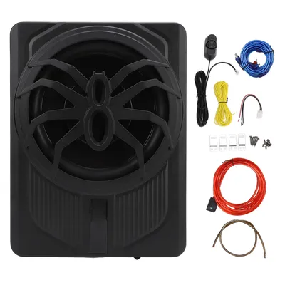 Car Slim Underseat Powered Car Subwoofer 10in 800W with LED Atmosphere Light Excellent Heat