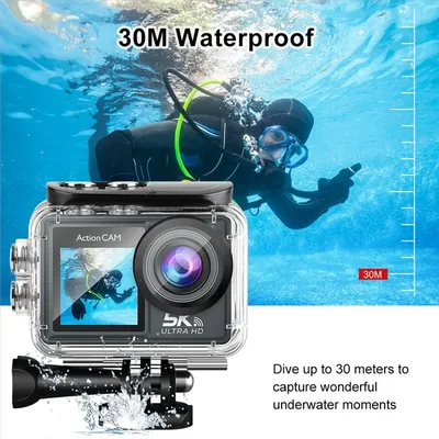 5K 30FPS Action Camera with Wifi Remote Control Electronic Image Stabilization Camera for Outdoor