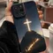 Cross Pattern Phone Case Shockproof Mobile Phone Cover for IPhone 16 Pro Max 15 Pro 14Plus 13 12 11