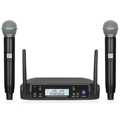 Wireless Microphone for GLXD4 UHF 510-690MHz Professional Handheld Mic for Karaoke Show Meeting