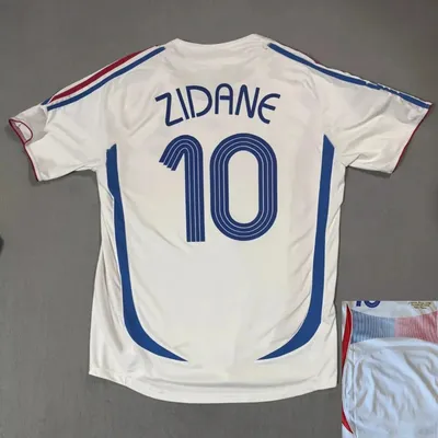 Trendy Vintage Classic #10 ZIDANE Soccer Sports Casual Home and Away Kit Football Jersey for Adult