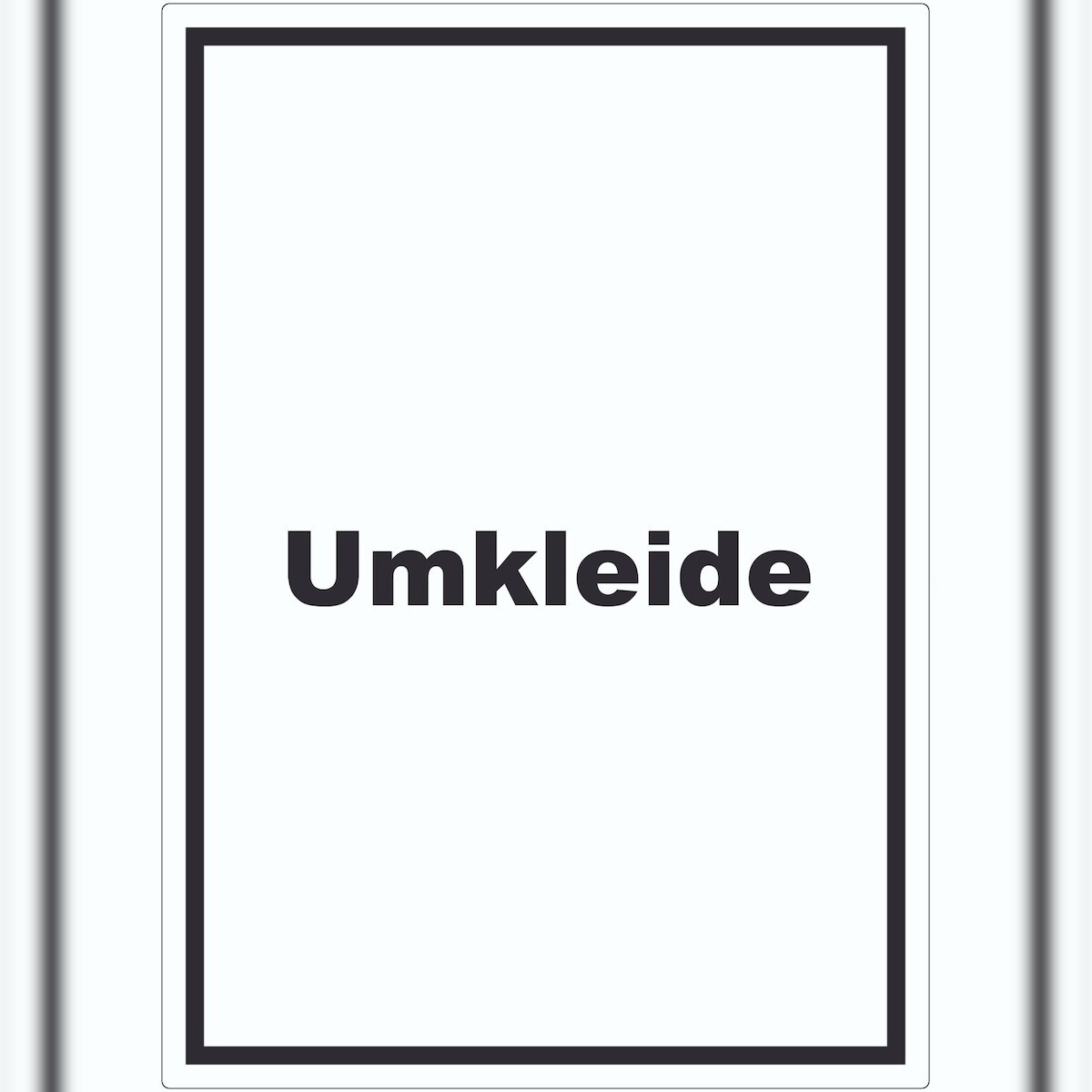 HB-Druck Umkleide Aufkleber mit Text Ankleide Kabine hochkant A3 (297x420mm) Image