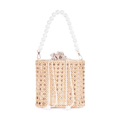 Plus Size Women's Amalfi Small Satchel by Oryany in Natural Wood Bead (Size ONE SIZE)