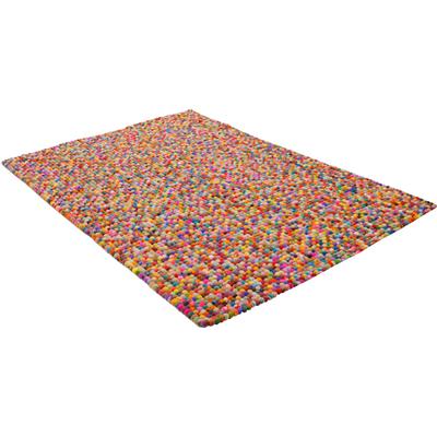 Wollteppich THEKO "Felty 2.2" Gr. 4, bunt (multi), B:170cm H:22mm L:240cm, Wolle, Teppiche, Filzkugel-Teppich, reine Wolle, handgefertigt, auch als Läufer Image