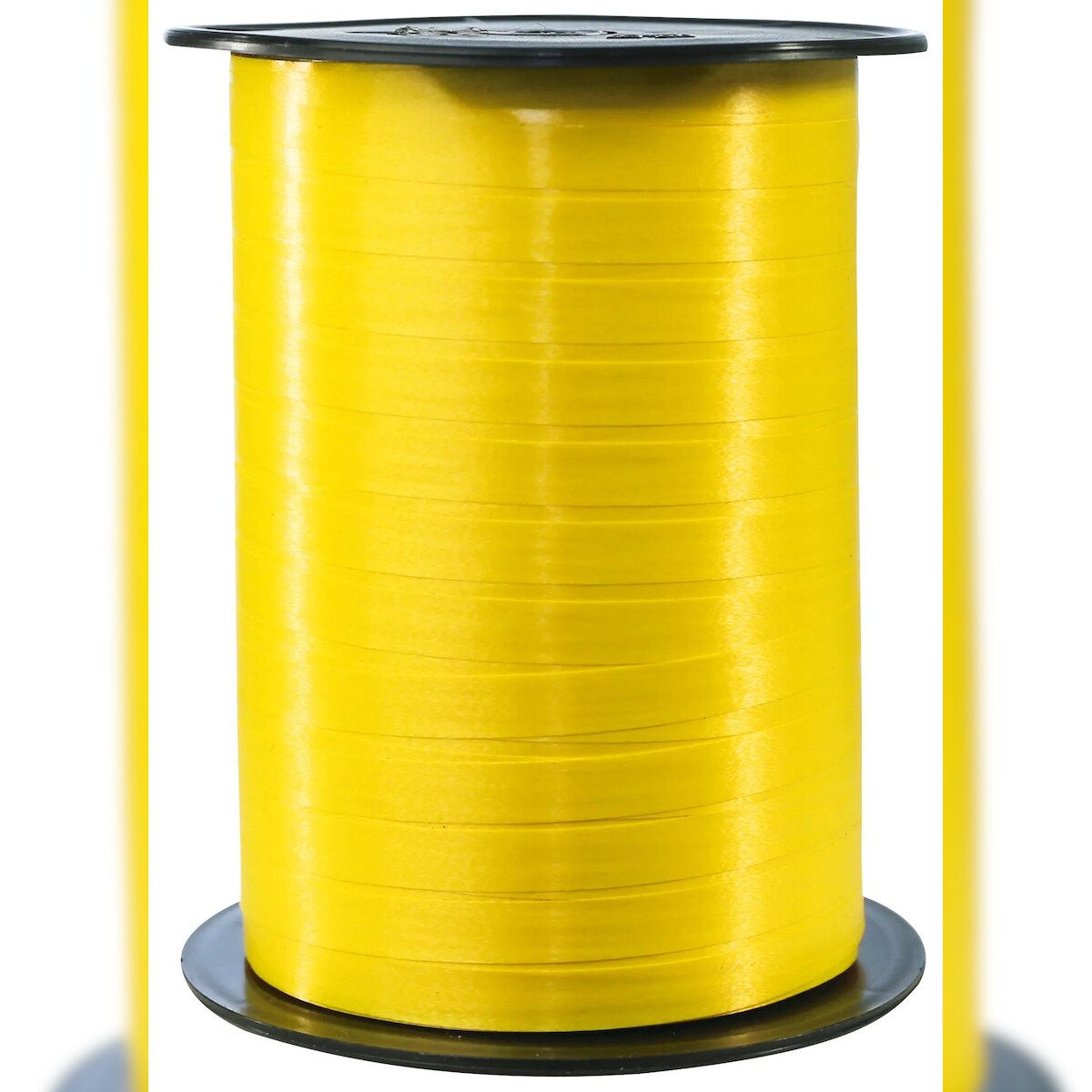 Clairefontaine Spule Geschenkband, glatt, 7mm x 500m - Zitronengelb| 601715C Image