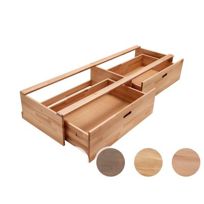 Massivholz »Los Angeles« Schubladen-Set für Bettfuß IV 29 cm / Buche weiß Image