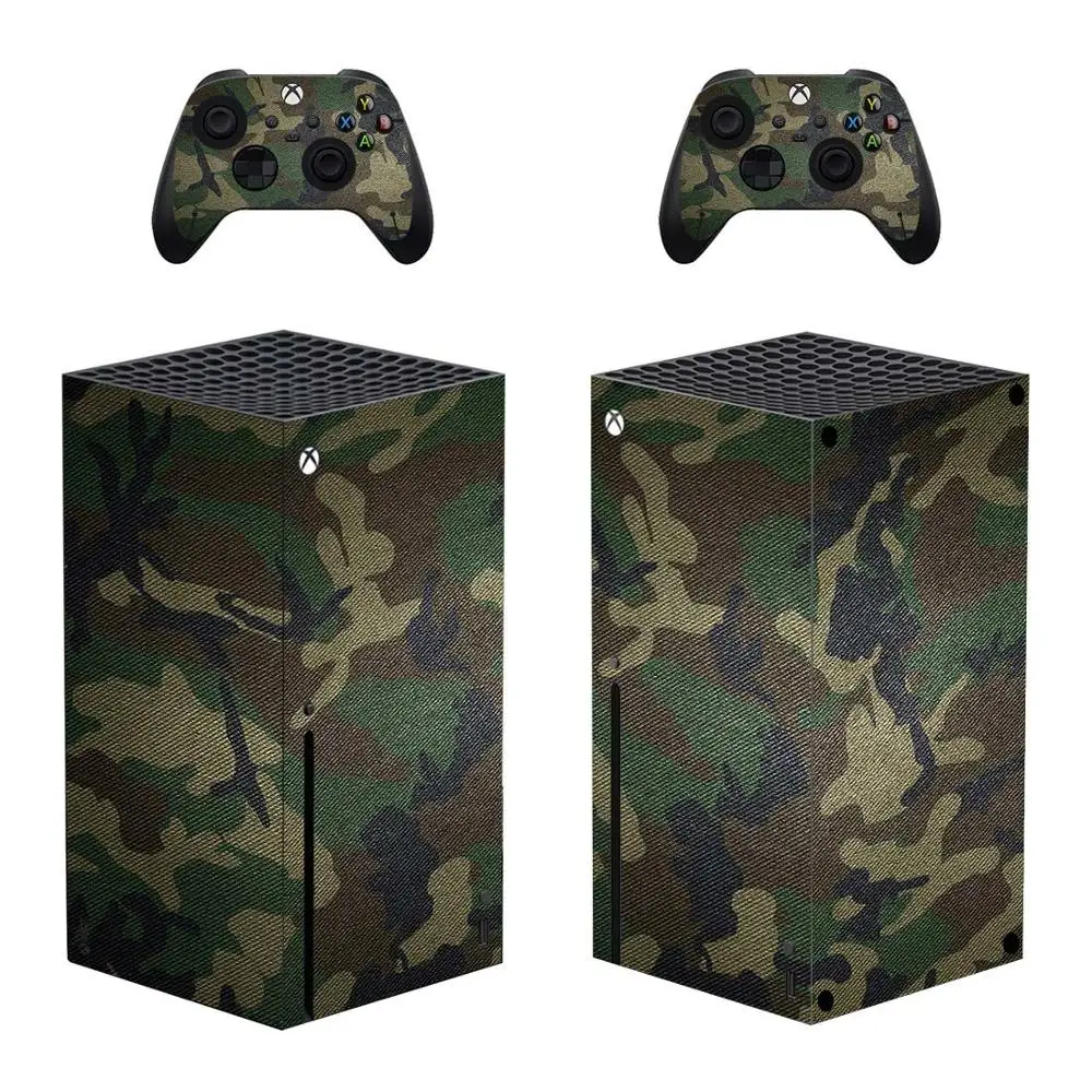 Camo Color Skin Sticker Decal Cover for Xbox Series X Console and 2 Controllers Xbox Series X Skin Sticker Vinyl