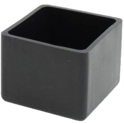 Beijiyi - Quadratische Gummi-Endkappen für Stühle, Tische, Möbelbeine, 50 mm (schwarz, 4 Stück) Image