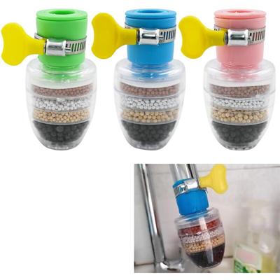 Coocheer - 3er-Pack Wasserhahn-Wasserfilter, 6-lagiger Aktivkohlefilter, Ersatz-Wasserfilter für Image